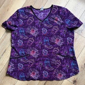 Disney Villains Scrub Top XL